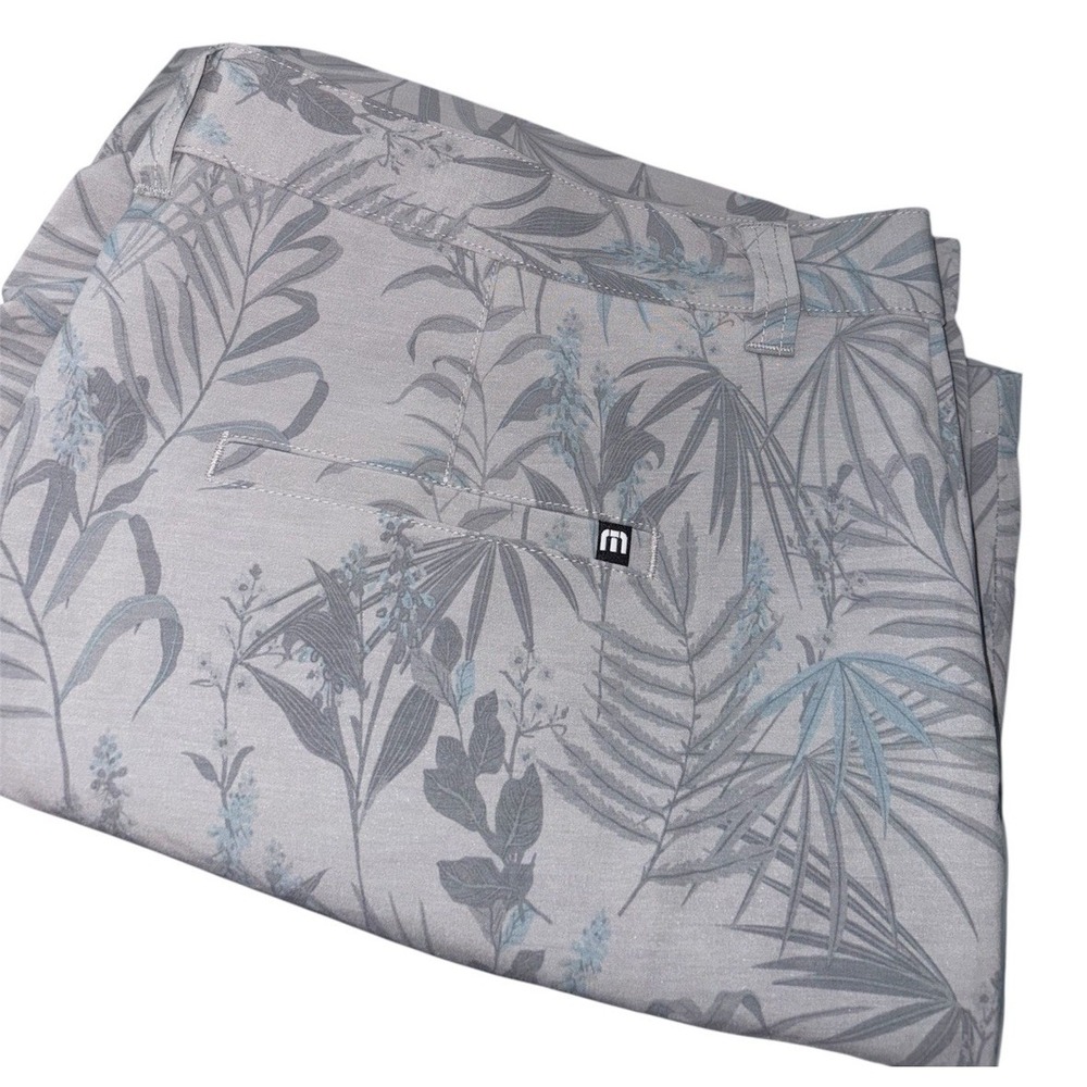 New Travis Mathew Shorts 42 Gray‎ Floral Print Coastal Canyon Golf Performance